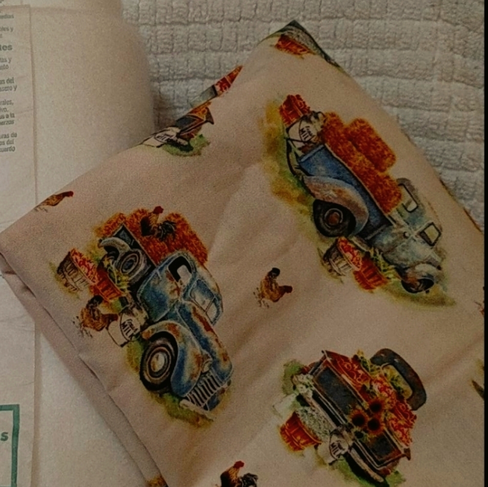 Fall Farm Truck Sewing Fabric
